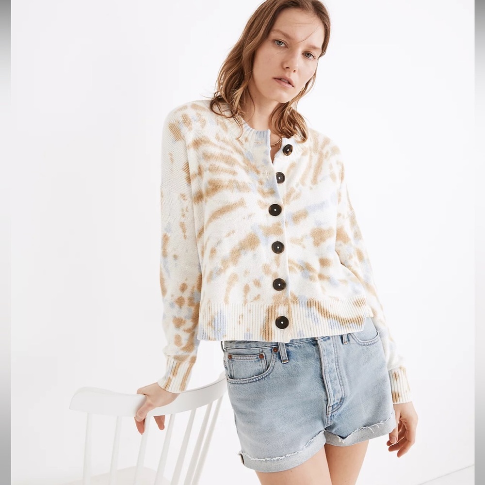 Madewell Tie-Dye Broadway Cardigan Sweater